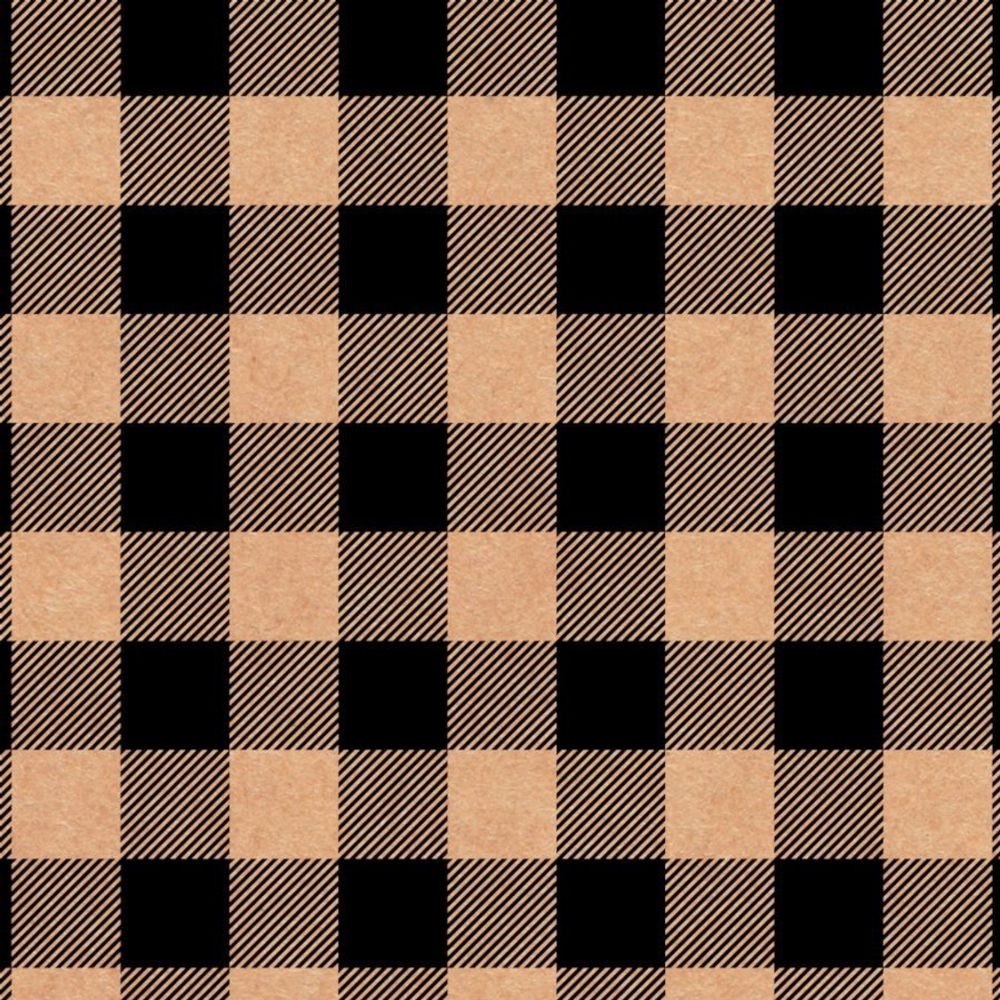 Бумага упаковочная Миленд, 70*100 см "Крафт Шотландка" (1 лист в рулоне)