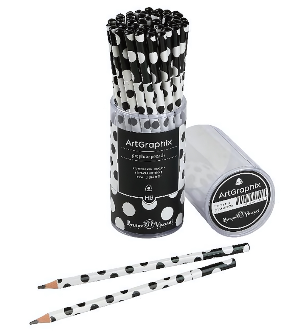 Карандаш ч/г НВ "ArtGraphix. Горох" корпус пластик. (BrunoVisconti)