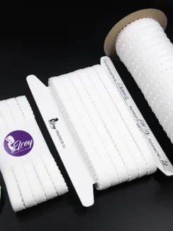 001 641/12 ОПТ Резинка отделочная Lauma Fabrics, 12 мм, белый 001