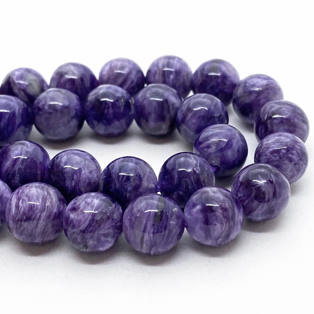 Бусины Чароит, диаметр 9,1-9,2 мм, цена за 1 шт