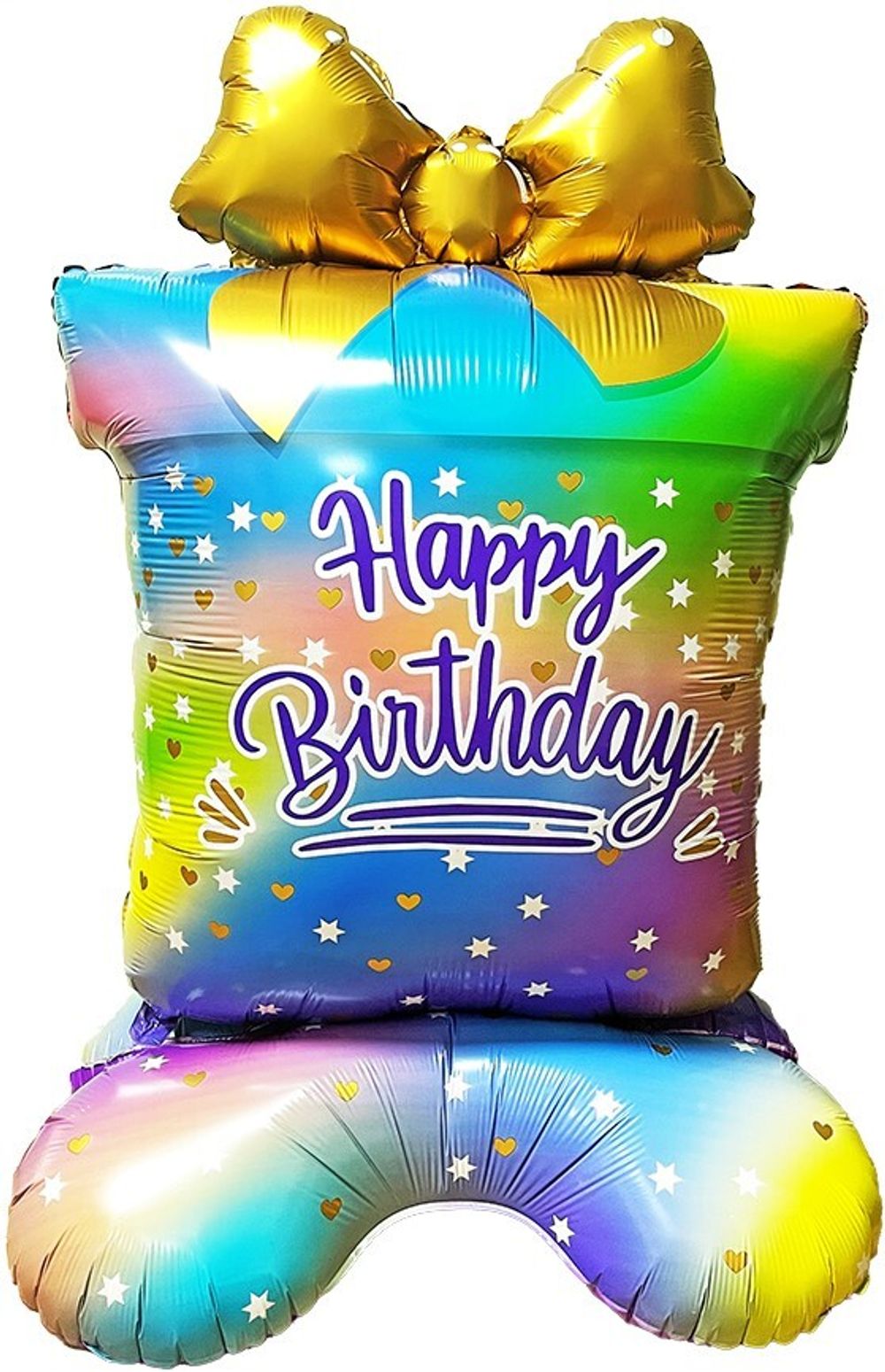 Шар 3D (47''/119 см) Фигура на подставке, Подарок на День Рождения, Градиент, 1 шт. в упак.