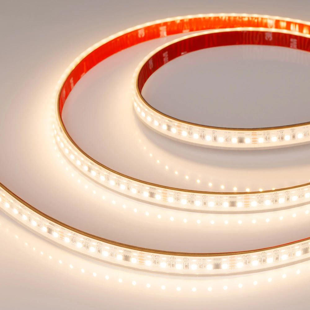 Светодиодная лента герметичная SPI-PS-A120-12mm 24V Warm2700-PX6-BPT (11 W/m, IP67, 2835, 5m) (Arlight, бегущий огонь) 049448