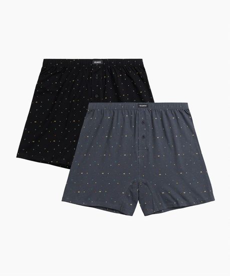 Трусы (2 шт) мужские семейные Atlantic 2MBX-067, хлопок, черный + графитовый