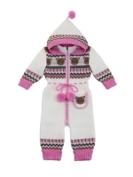 Вязаный комбинезон для новорожденных и малышей на молнии