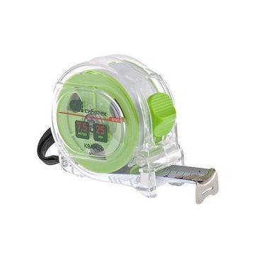 Рулетка Кварц, прозрачный корпус, амортизатор, 7,5 м х 25 мм Сибртех 32523