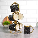 Набор кружек 6 предметов 350мл на подставке, LR 12087