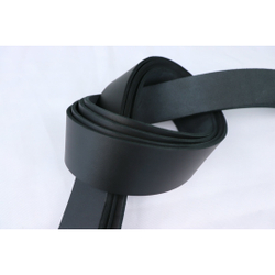 Ременная заготовка Гермес черный гладкая