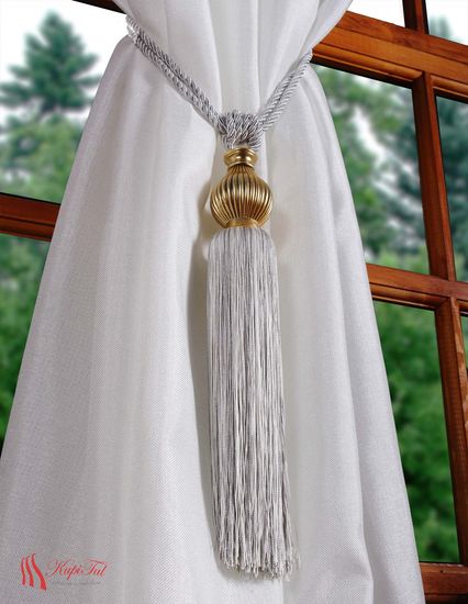 Подхваты-кисти для штор 2шт. светло-серый