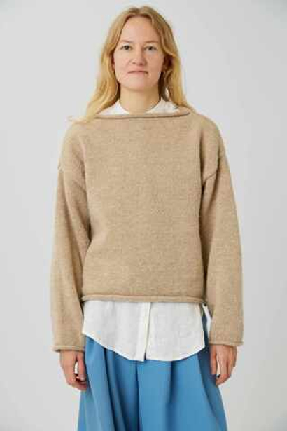 Рыбацкий свитер из шерсти бежевого цвета