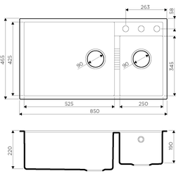 Кухонная мойка Omoikiri Tedori 85-2-U-BL