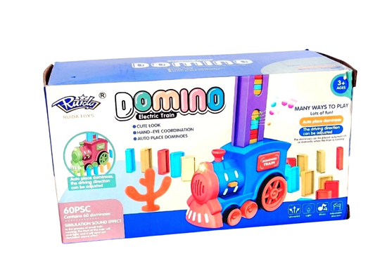 Развивающий паровозик - домино 60 деталей ( свет , звук )