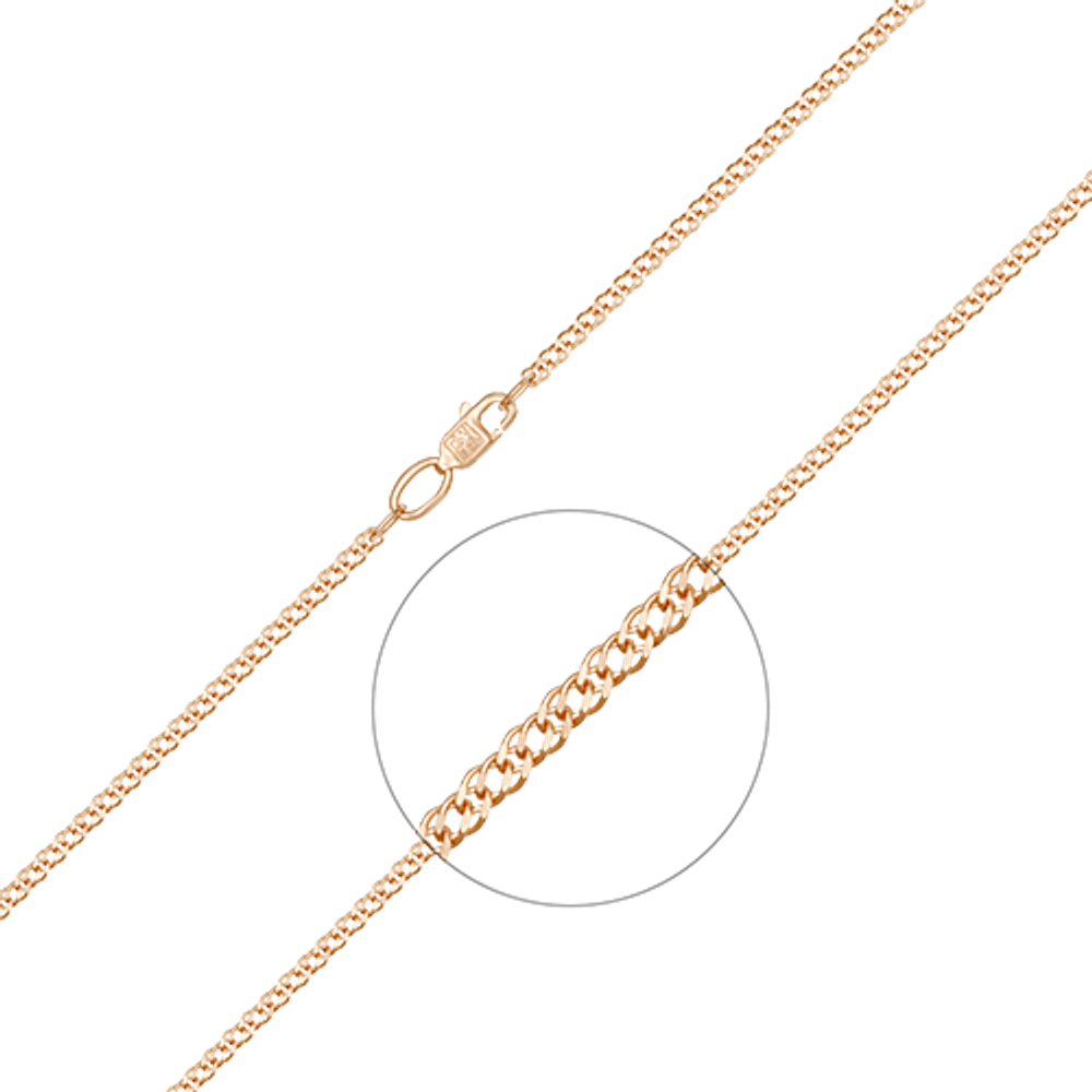 Цепь из красного золота (плетение двойной ромб) Артикул: 21-0303-030-1110-17