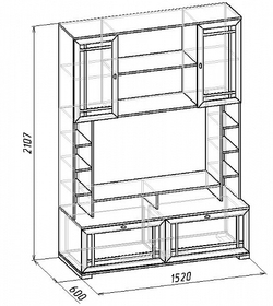 Шкаф МЦН Sherlock 1, дуб сонома
