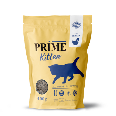 PRIME 400гр Kitten Сухой корм для котят 2-12мес Курица