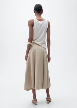 Льняной топ на бретельках