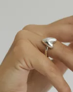 Кольцо Объемное Сердце