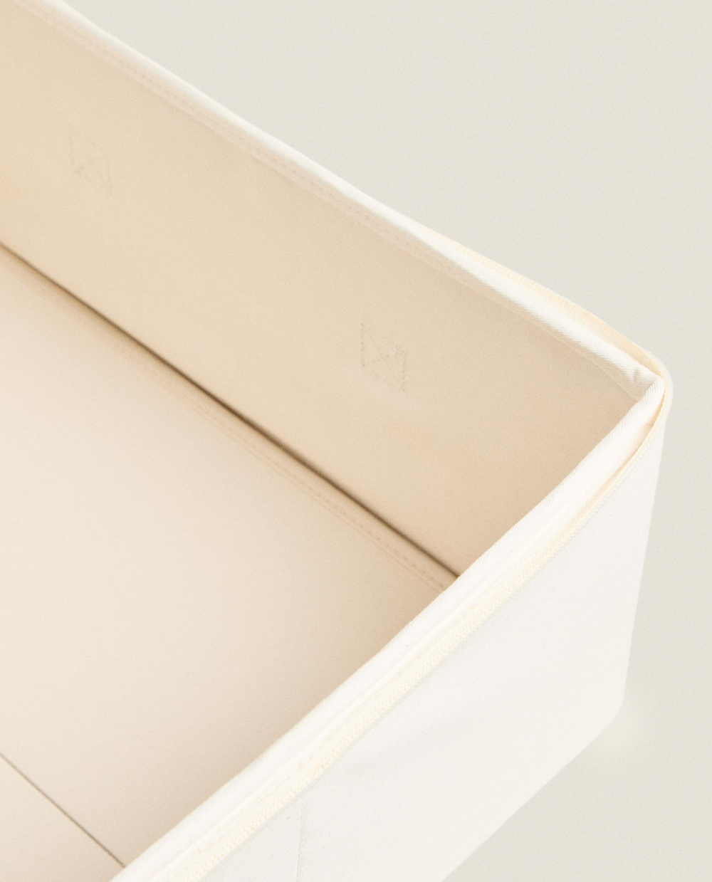 Zara Home Коробка для хранения из хлопка, цвет бежевый, 70 см
