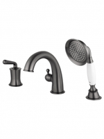 Смеситель на борт ванны WONZON & WOGHAND STEAM, Темный графит (WW-88659008-BGM)