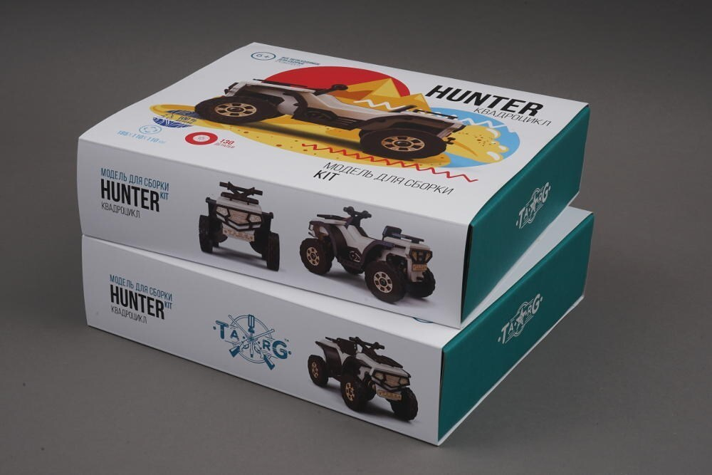 Квадроцикл HUNTER от TARG - деревянный конструктор, сборная модель, 3d пазл