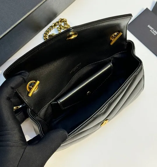 Сумка Saint Laurent Loulou, черный