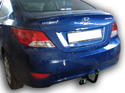 Фаркоп(прицепное) Лидер-Плюс для HYUNDAI SOLARIS / KIA RIO (седан, хетчбек) (2010-2017)(паспорт и сертификат в комплекте)(без электрики)H219-A