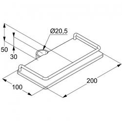 Полка корзина Kludi Cockpit хром/белая (6410110-00)