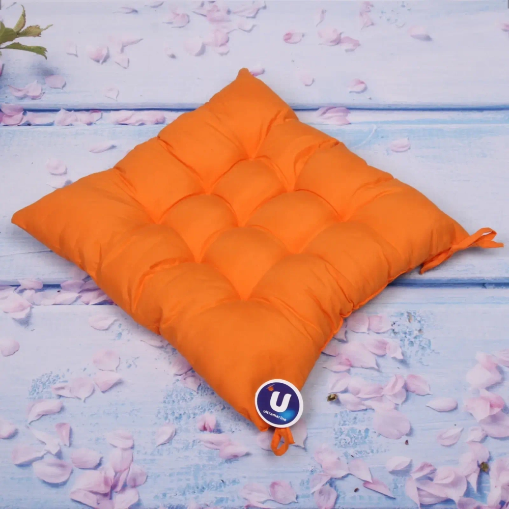 Сидушка на стул 40*40см «ИДЕА» цвет оранжевый