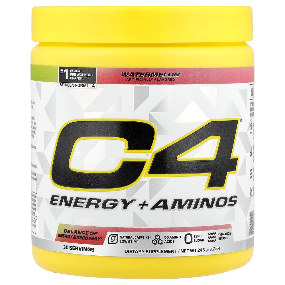 C4 / Cellucor, C4® Energy + Aminos, со вкусом арбуза, 246 г (8,7 унции)