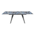 Стол раскладной Rhein (140+40+40), керамика глянцевая Lemurian Blue