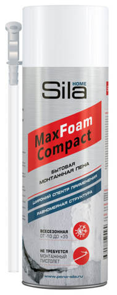 Монтажная пена SILA HOME MAX FOAM COMPACT 400 мл (всесез.) от -5 °С до +35°С