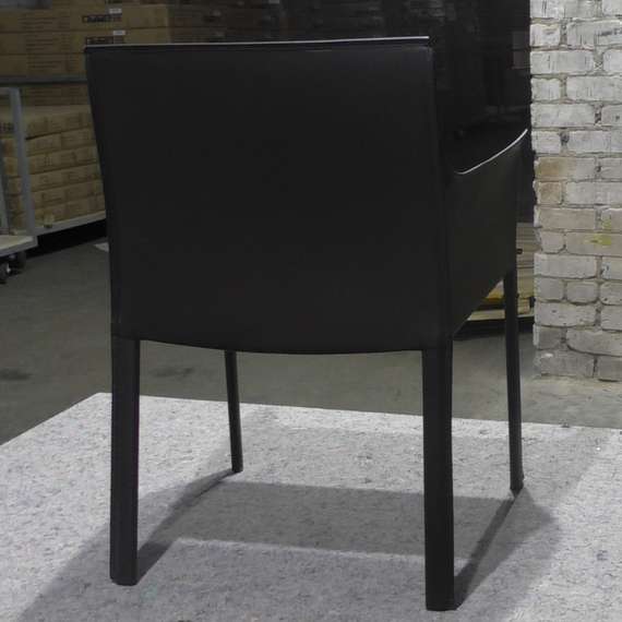 Стул с подлокотниками Barrie коричневая кожа