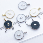 Подвеска Молния, цвет серебро+белый, размер 17*13 мм, цена за 1 шт