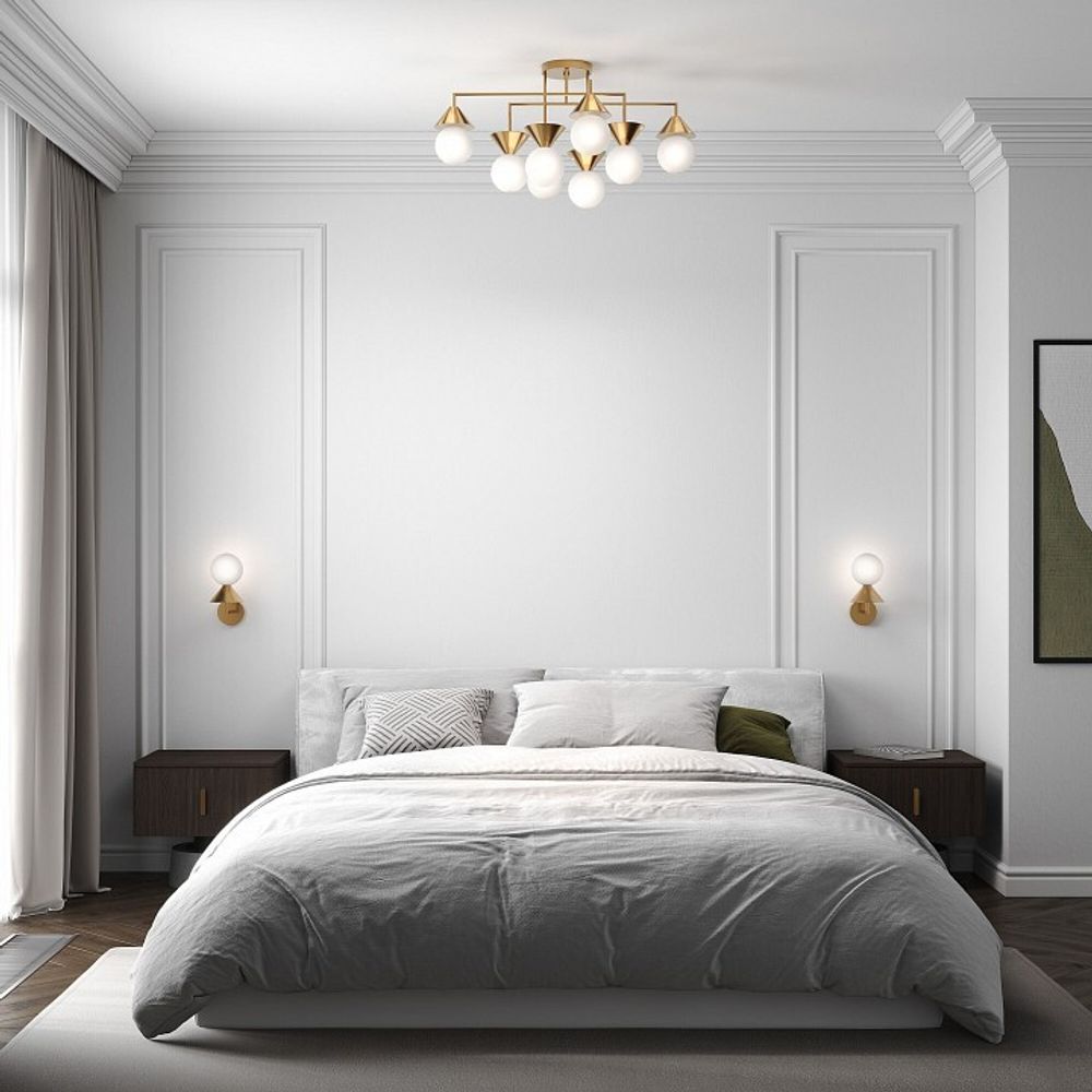 Люстра на штанге Eurosvet  302002/8 латунь Smart