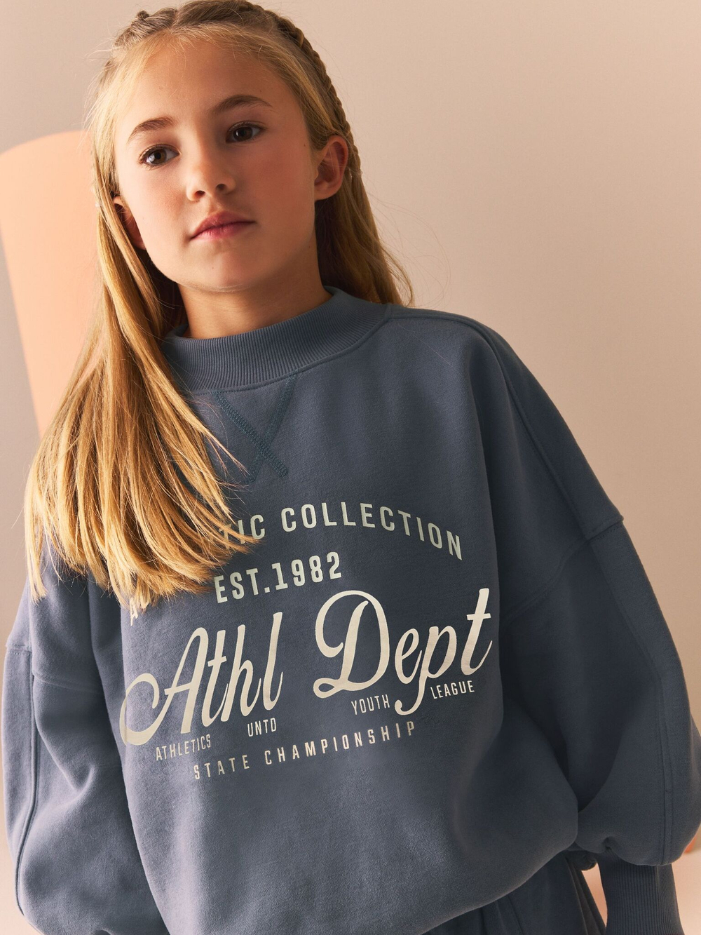 Толстовка и джоггеры в комплекте для девочки Next B10-252, Серый