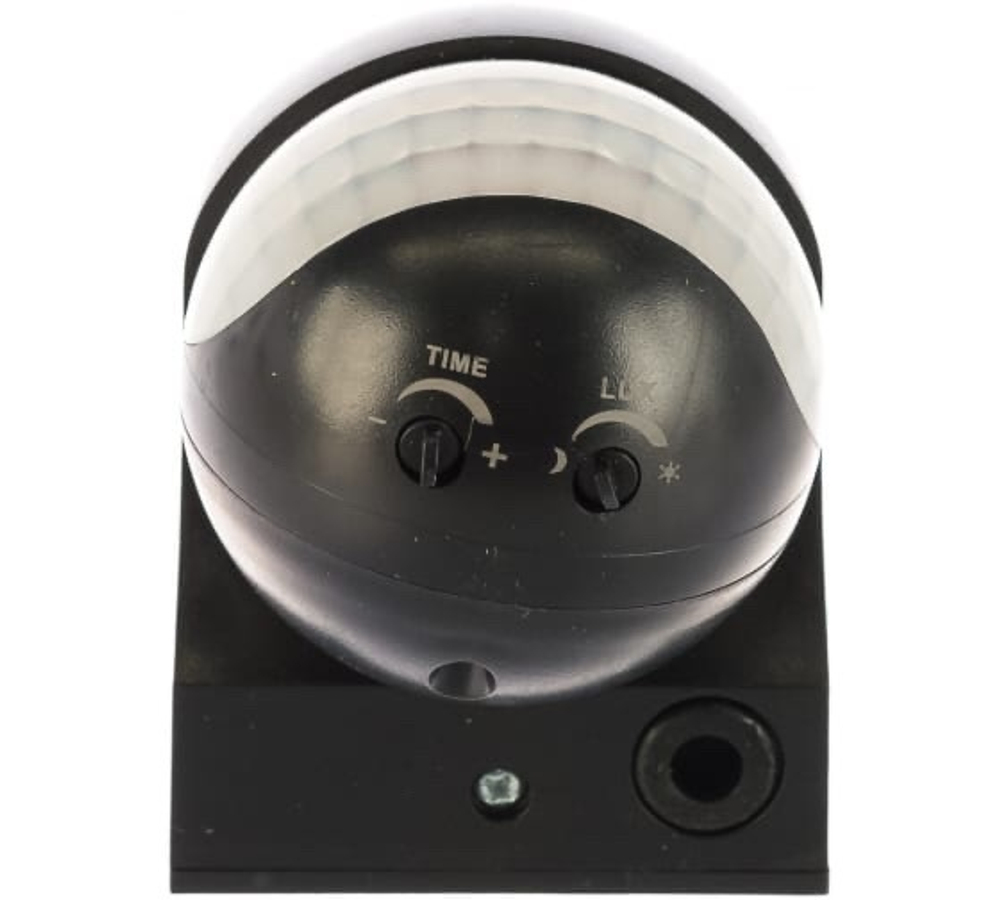 Датчик движения ДД-010 1100Вт 180град 10м IP44 черный IEK LDD10-010-1100-002