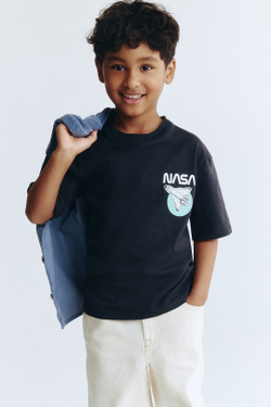 H&M Футболка с принтом, черный