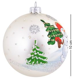Элита НФШ-1471/3 Ел.украшение Шар «Дед Мороз со снеговиком» 100 мм