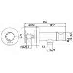Гигиенический душ Bossini Paloma Brass E37005B.021 золото