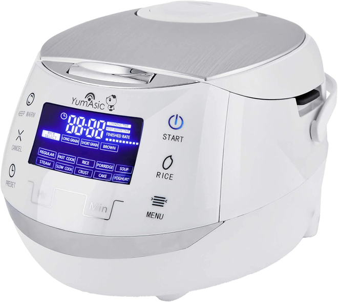 Yum Asia Рисоварка Sakura Rice Cooker, 8 чашек, 1.5 л (White and Silver)