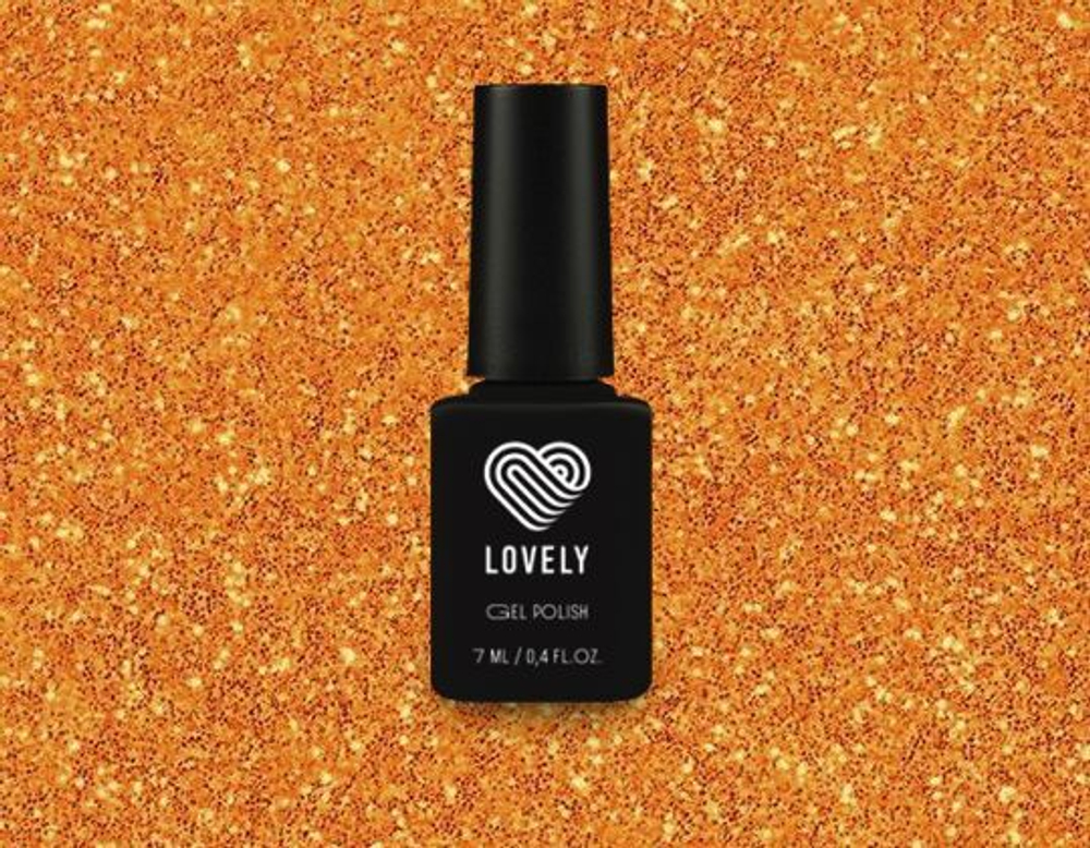 Топ без липкого слоя Lovely с огненным шиммером Hot Gold, 12ml*