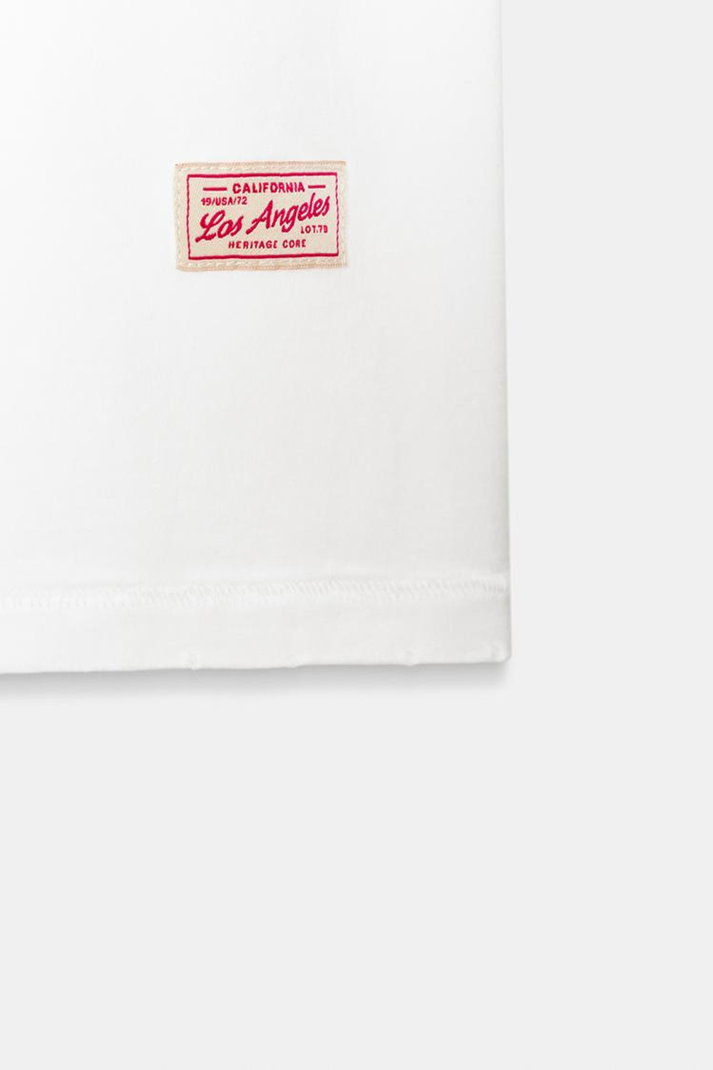 ZARA ФУТБОЛКА ОВЕРСАЙЗ С КАРМАНОМ, БЕЛЫЙ