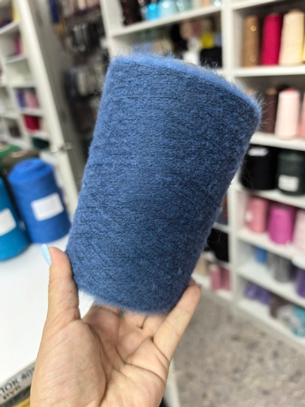 64шерсть, 10як, 22нейлон, 4спандекс - 300гр - темный джинс