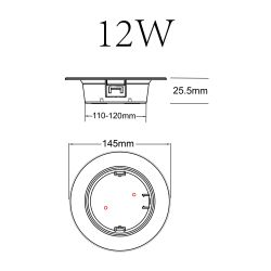 Светильник светодиодный встраиваемый ЭРА LED 17-12-6K круглый 12Вт 6500К