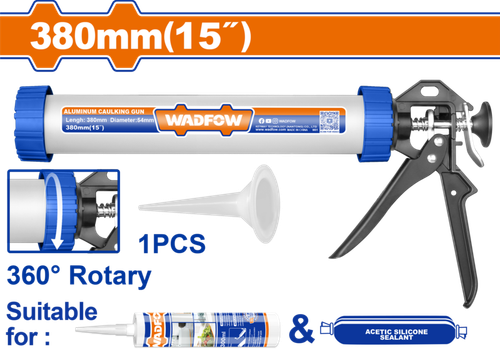Пистолет для герметика 380 мм (4/12) WADFOW WCG5315