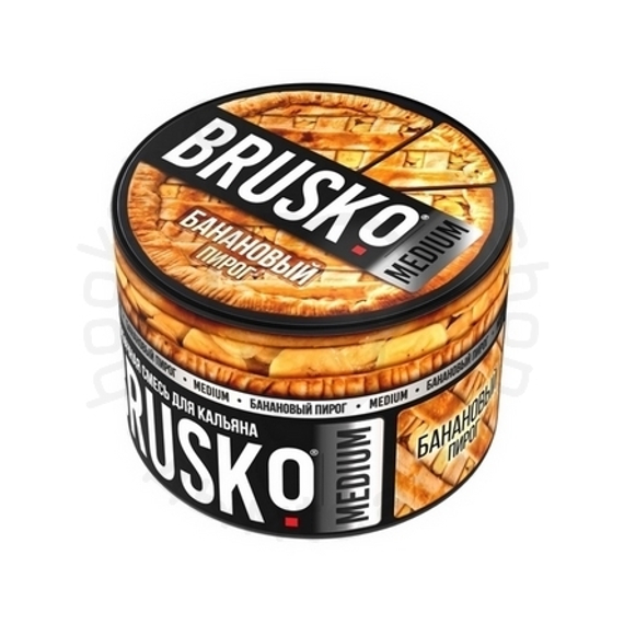 Бестабачная смесь для кальяна BRUSKO, 50 г, Банановый пирог, Medium