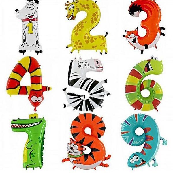 Цифры фольгированные детские