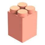 Элемент высокий 6x6x10 см для конструктора 5"