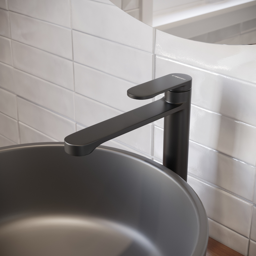 Смеситель для раковины STWORKI Ноттвиль S34020BK черный