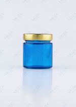 Баночка синее стекло с металл. крышкой 200 мл.