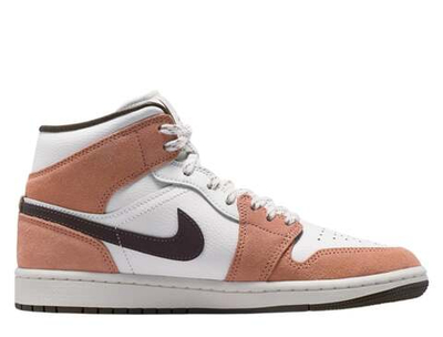 Кроссовки Air Jordan 1 Mid Sail/Light Cognac/Filbert/Dark Hazel